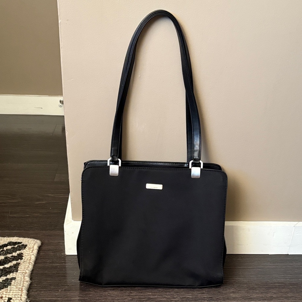 Liz Claiborne work or every day tote bag with metal accents